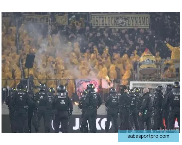 德累斯顿与赫塔球迷互掷烟火致比赛中断20分钟双方冲突引发赛场混乱